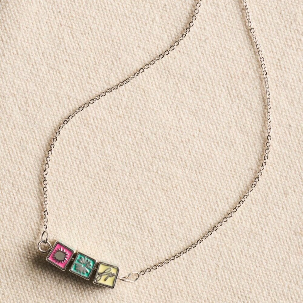 NWT Free People FP Signature Spinner Necklace in Silver